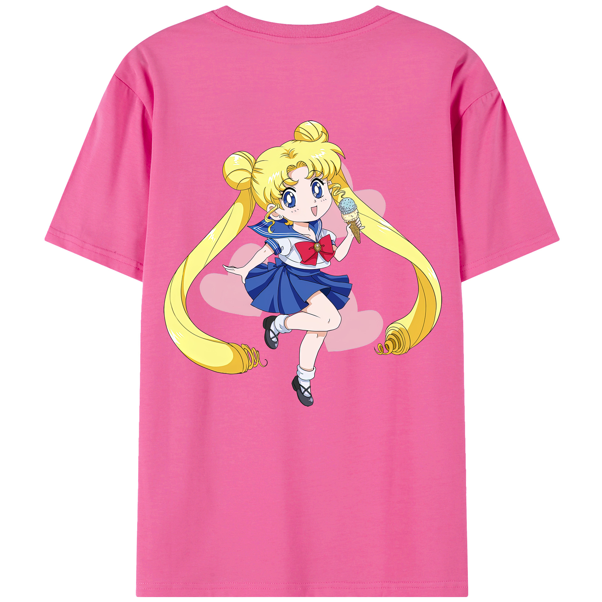 （画像用） 美少女戦士セーラームーン 愛野 美奈子 あいの みなこ Sailor Moon Aino Minako レディース半袖Tシャツ(バックプリント)